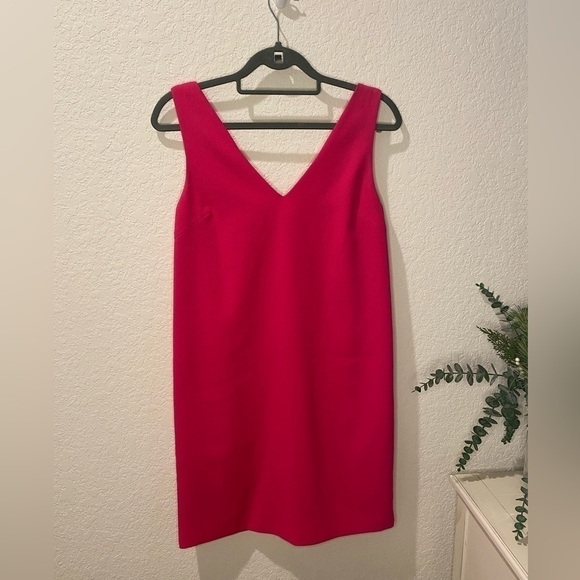 𝅺TRINA Turk Double V Sheath Dress in Fuchsia - Picture 1 of 10